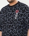 Shop Men's Black Naruto Anime AOP Oversized Fit Plus Size T-shirt