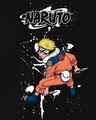 Shop Men's Black Naruto Pose Graphic Printed Oversized Sweatshirt