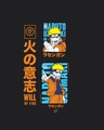 Shop Men's Black Naruto Uzumaki Dattebayo Graphic Printed T-shirt