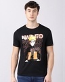 Shop Men's Black Anime Naruto Uzumaki Graphic Printed T-shirt-Front