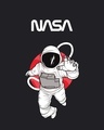 Shop Men's Black NASA Astronaut Graphic Printed Oversized T-shirt