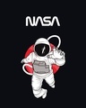 Shop Men's Black NASA Astronaut Graphic Printed T-shirt-Full