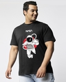 Shop Men's Black NASA Astronaut Graphic Printed Plus Size T-shirt-Front