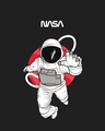 Shop Men's Black NASA Astronaut Graphic Printed Plus Size T-shirt-Full