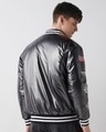 Shop Men's Black Nasa Graphic Printed Oversized Bomber Jacket-Design