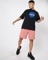 Shop Men's Black NASA Logo Printed Oversized T-shirt-Design