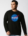 Shop Men's Black NASA Meatball Logo Plus Size T-shirt-Front