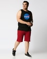 Shop Men's Black NASA Meatball Logo Typography Plus Size Vest-Design
