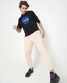 Shop Men's Black NASA Graphic Printed Oversized Hoodie T-shirt-Design