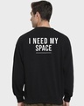 Shop Men's Black NASA Typography Oversized Sweatshirt-Full