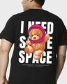 Shop Men's Black Need Space Teddy Graphic Printed Plus Size T-shirt