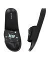Shop Men's Black Need Space Velcro Sliders-Design