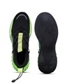 Shop Men's Black & Neon Green Good Vibes Color Block Sneakers-Design