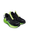 Shop Men's Black & Neon Green Good Vibes Color Block Sneakers-Full