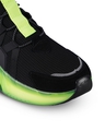 Shop Men's Black & Neon Green Good Vibes Color Block Sneakers
