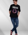 Shop Men's Black Nirvana Graphic Printed Oversized T-shirt-Full