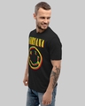 Shop Men's Black Nirvana Typography T-shirt-Full