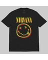 Shop Men's Black Nirvana Typography T-shirt