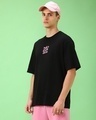 Shop Men's Black No Fear Club Typography Oversized T-shirt-Design