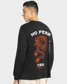 Shop Men's Black No Fear Graphic Printed Oversized T-shirt-Design