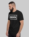 Shop Men's Black Oasis Typography T-shirt-Full
