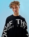 Shop Men's Black Of Mood Typography Flatknit Sweater