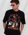 Shop Men's Black OH LA Kurt Cobain Graphic Printed Oversized T-shirt-Front