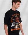 Shop Men's Black OH LA Kurt Cobain Graphic Printed Oversized T-shirt-Full