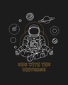 Shop Men's Black One With The Universe Graphic Printed Plus Size T-shirt-Full