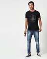 Shop Men's Black One With The Universe Graphic Printed T-shirt-Design