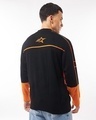 Shop Men's Black & Orange Typography Oversized Sweater-Full