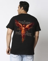 Shop Men's Black Order Of The Phoenix Graphic Printed Oversized Plus Size T-shirt-Design