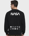 Shop Men's Black Out Of Space Graphic Printed Oversized Sweatshirt-Full