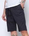 Shop Men's Black Over Dyed Shorts-Front