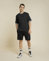 Shop Men's Black Striped Oversized T-shirt