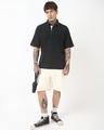 Shop Men's Black Oversized Acid Wash Polo T-shirt