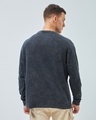 Shop Men's Black Oversized Acid Wash T-shirt-Full