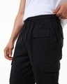 Shop Men's Black Oversized Cargo Parachute Pants