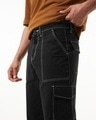 Shop Men's Black Oversized Cargo Pants