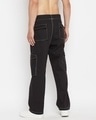 Shop Men's Black Oversized Cotton Cargo Pants-Design