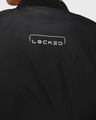 Shop Men's Black Error Typography Oversized Bomber Jacket