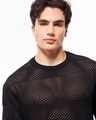 Shop Men's Black Oversized Flatknit T-shirt