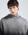 Shop Men's Black & Grey Ombre Oversized Hoodies