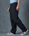 Shop Men's Black Oversized Parachute Pants-Design