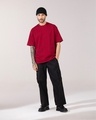 Shop Men's Black Oversized Parachute Pants-Full