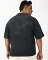 Shop Men's Black Oversized Plus Size Acid Wash T-shirt-Design