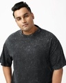 Shop Men's Black Oversized Plus Size Acid Wash T-shirt