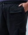 Shop Men's Black Oversized Plus Size Cargo Pants