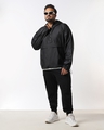 Shop Men's Black & Green Color Block Oversized Plus Size Windcheater Jacket-Full