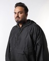 Shop Men's Black & Green Color Block Oversized Plus Size Windcheater Jacket